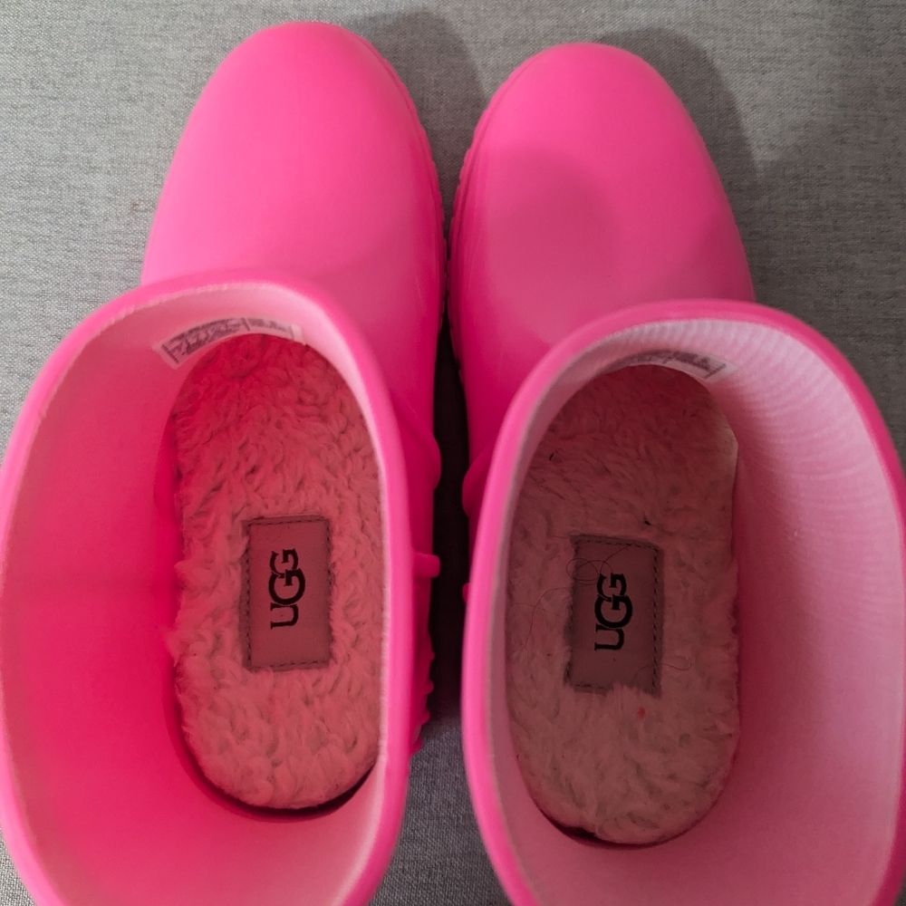 UGG Drizlita Rainboots Toddler Girl Pink Size 3 - Picture 15 of 15